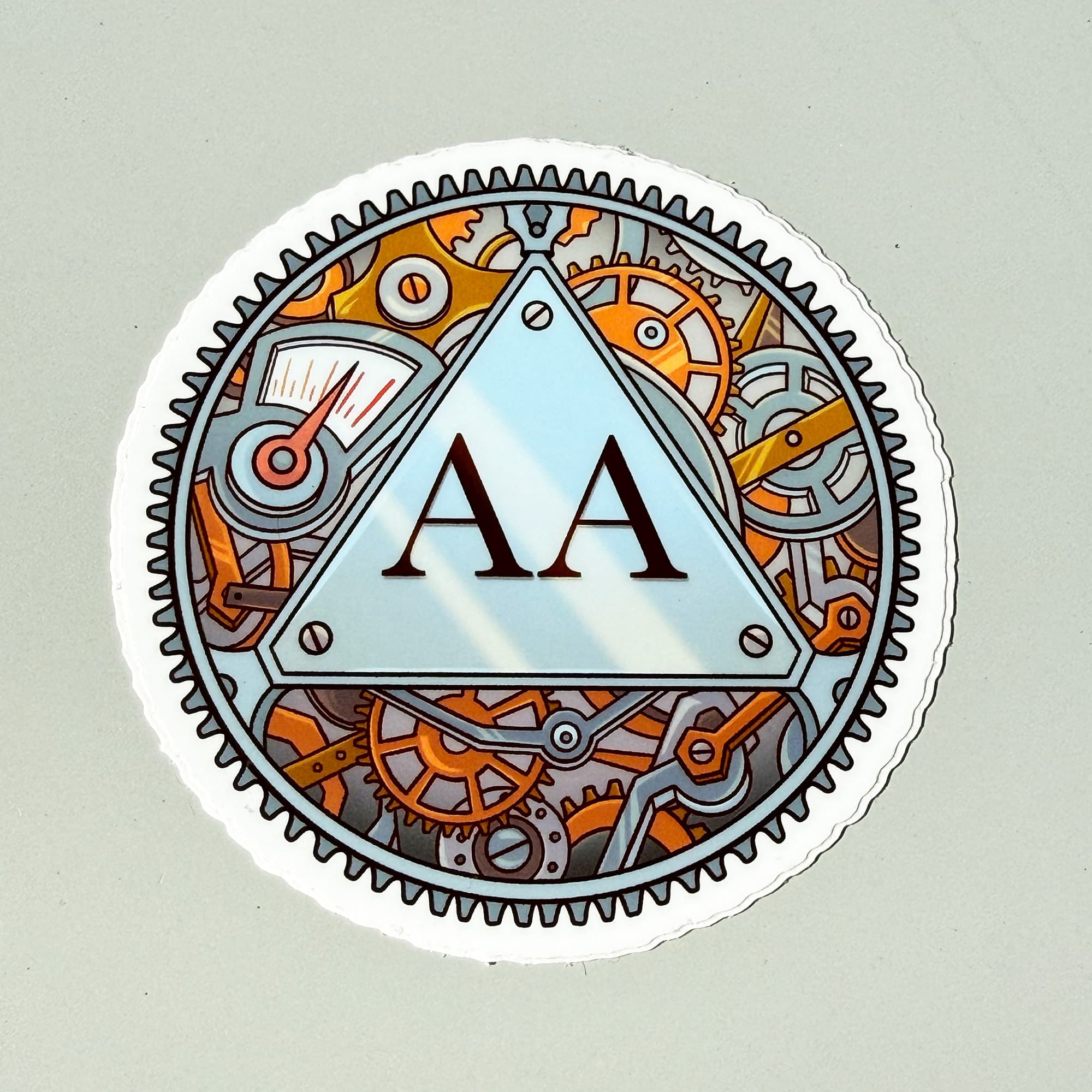 Steampunk AA Sticker